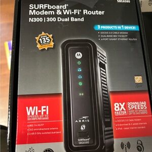 Brand New Motorola Arria Surfboard Modem & WiFi Router N300